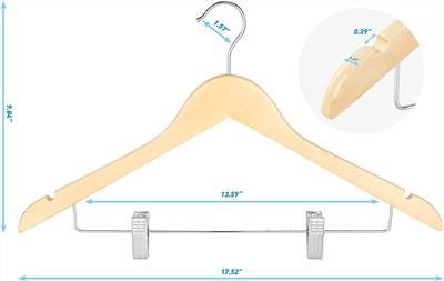 Clips metàl·lics Premium Penjadors de fusta per a pantalons